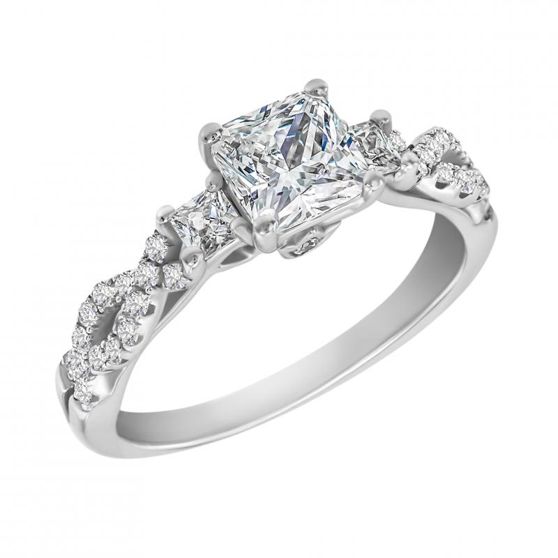 Verlobungsring mit Seitendiamanten 27879