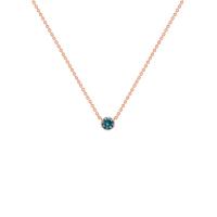Minimalistische Halskette mit blauem Diamanten Glosie