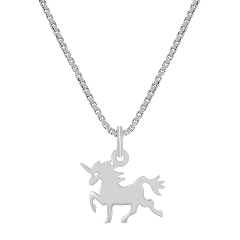 Anhänger in Silber mit Einhornmotiv Unicorn