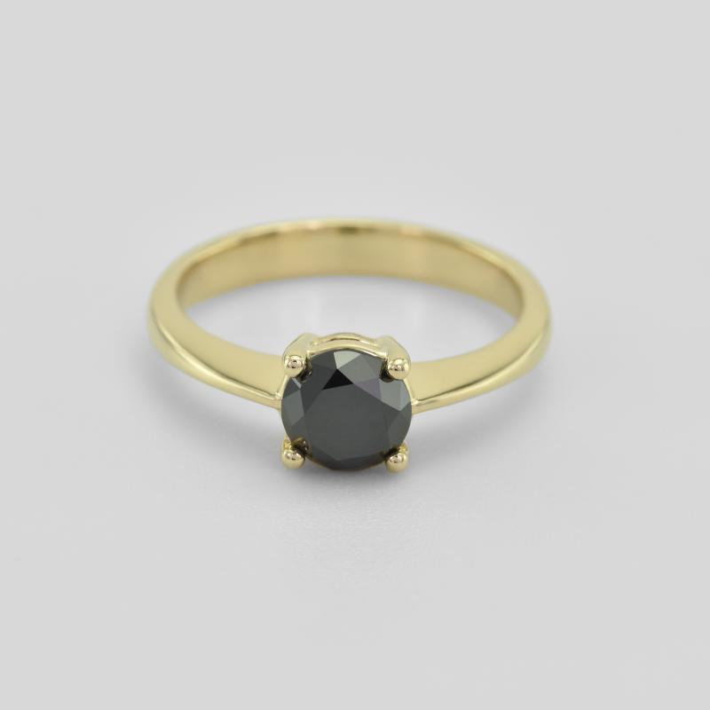 Verlobungsring aus Gold mit schwarzem Diamant Remmey 45089