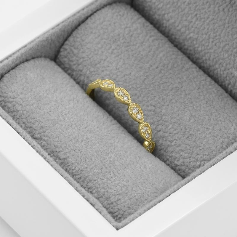 Halb-Eternity Ring aus Gold mit Diamanten Lacy 45519