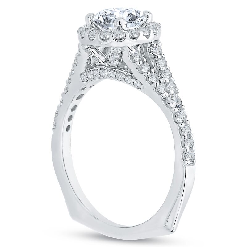 Halo Stil Verlobungsring mit Diamanten 46389