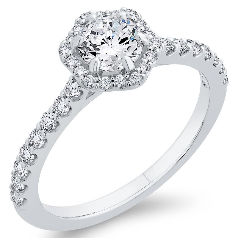 Halo Verlobungsring mit Diamanten Primrose