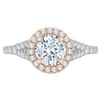 Romantischer Verlobungsring mit Diamanten im Halostil Tribeca