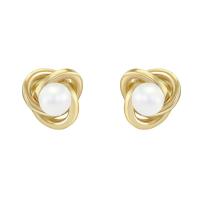 Ungewöhnliche Ohrringe aus Gold mit Perlen Chiarla