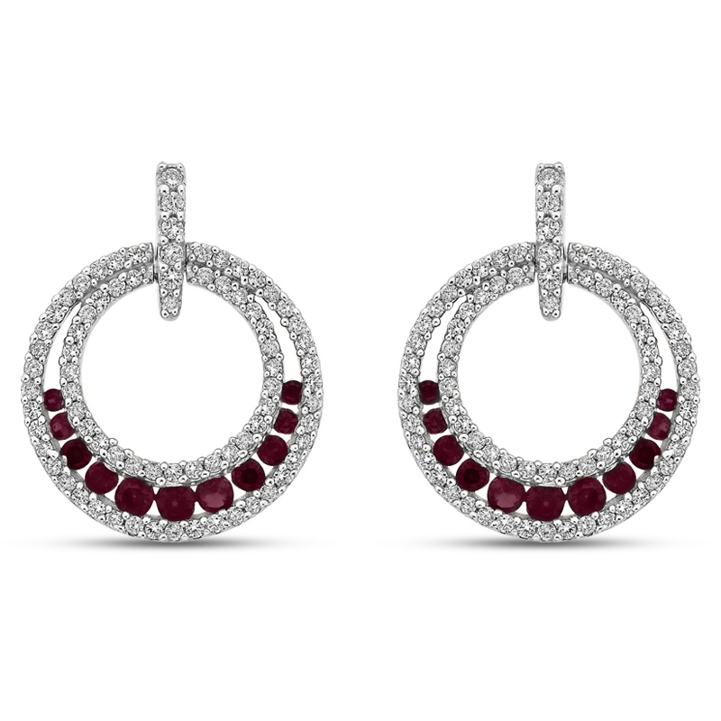 Luxuriöse Ohrringe mit Rubinen und Diamanten Quasimo 51869