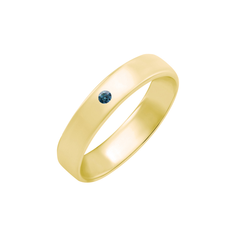 Klassische Trauringe aus Gold mit blauem Diamant Zavala 58679