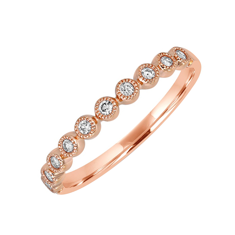 Goldener Eternity-Ring mit Diamanten halbbesetzt Danel 59179