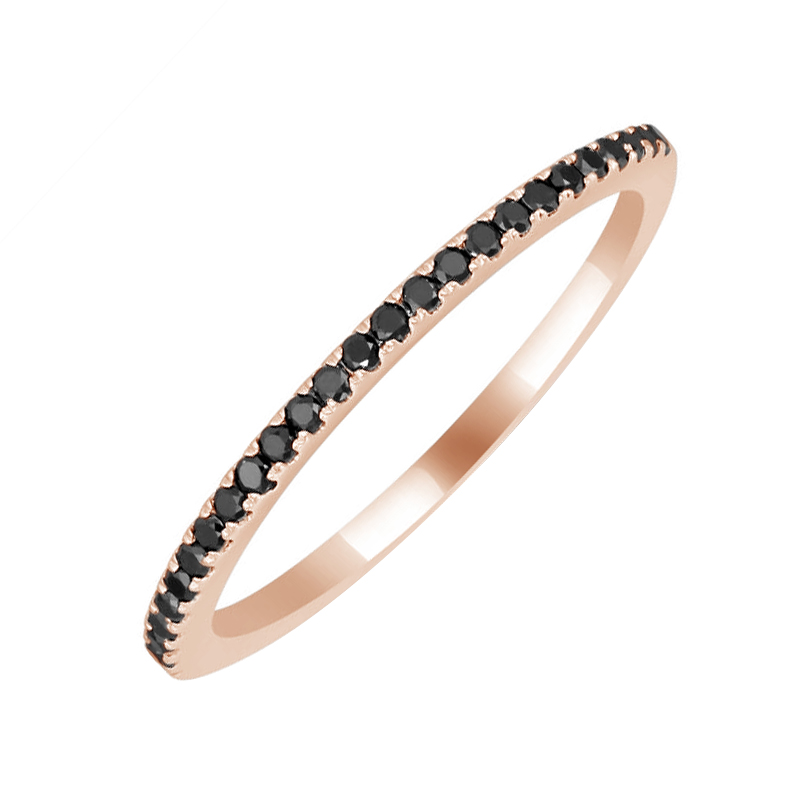 Memoire-Ring aus Gold mit schwarzen Diamanten Oana 59189