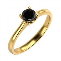 Verlobungsring mit schwarzem Diamant Jaman