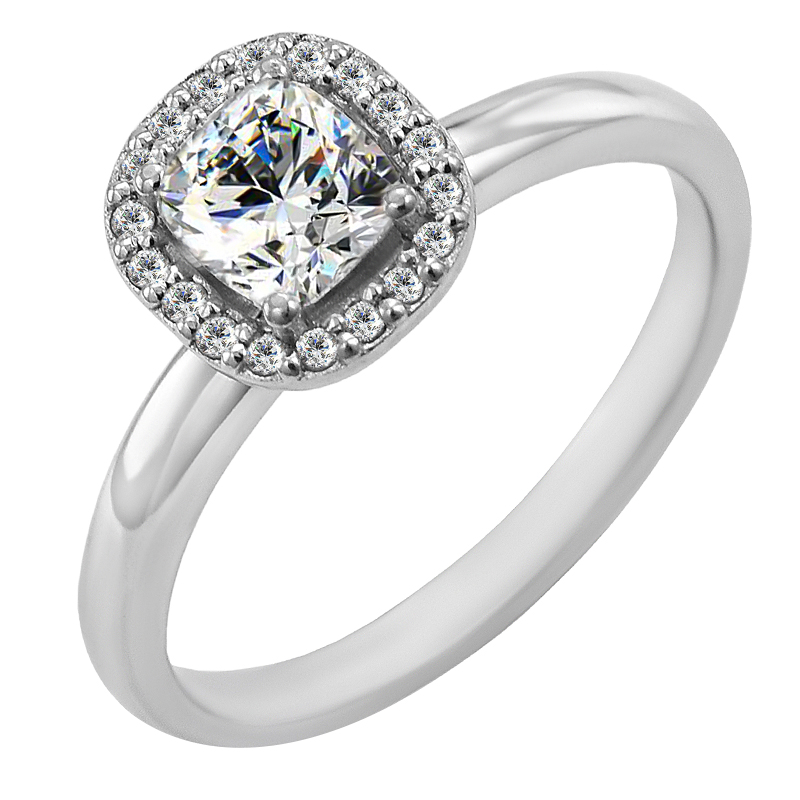 Verlobungsring aus Gold mit Prinzess-Diamanten Eleria 59569