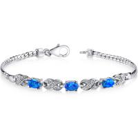 Silbernes Armband mit blauen Opalen Clio