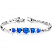 Silbernes Armband mit blauen Opalen Boanah