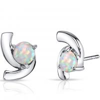 Zauberhafte silberne Ohrringe mit Opalen Labrinah