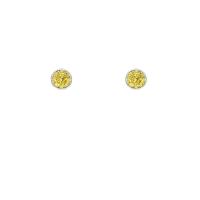 Bezel Ohrringe aus Platin mit gelben Diamanten Kerry