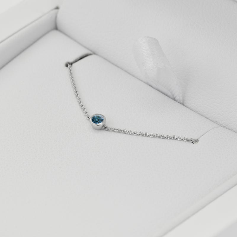 Minimalistisches Armband aus Platin mit blauem Diamant Jasper 71839