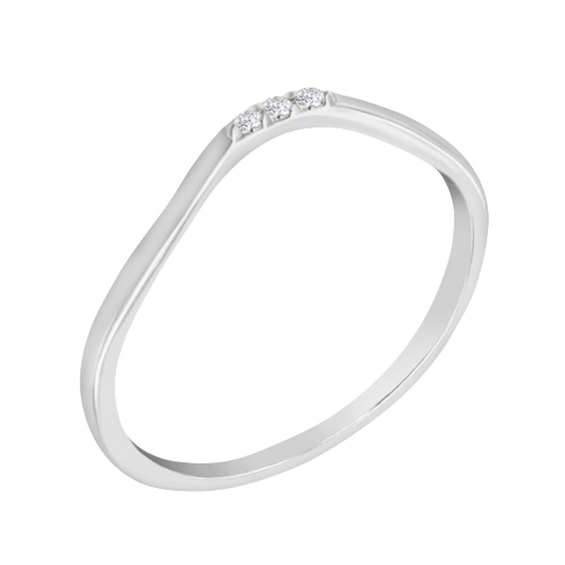 Minimalistischer goldener Ring mit drei Diamanten Dottie 94749