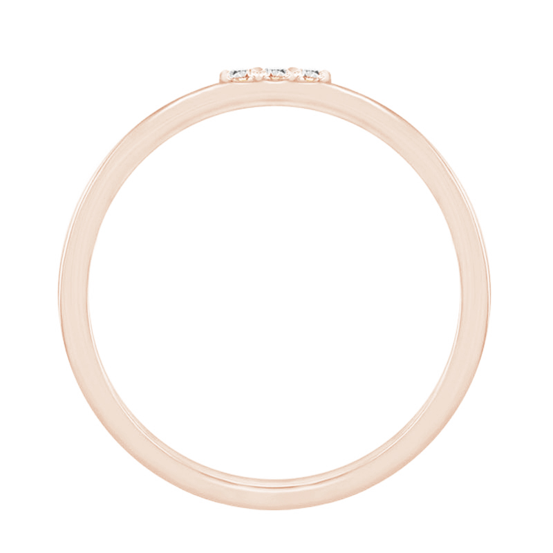 Minimalistischer goldener Ring mit drei Diamanten Dottie 95539